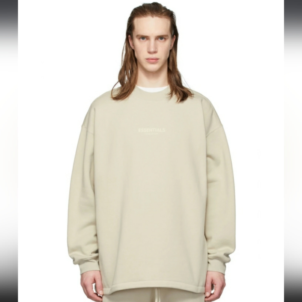 Essentials Fear of God Beige Relaxed Crewneck Sweatshirt New With Tags XXL
